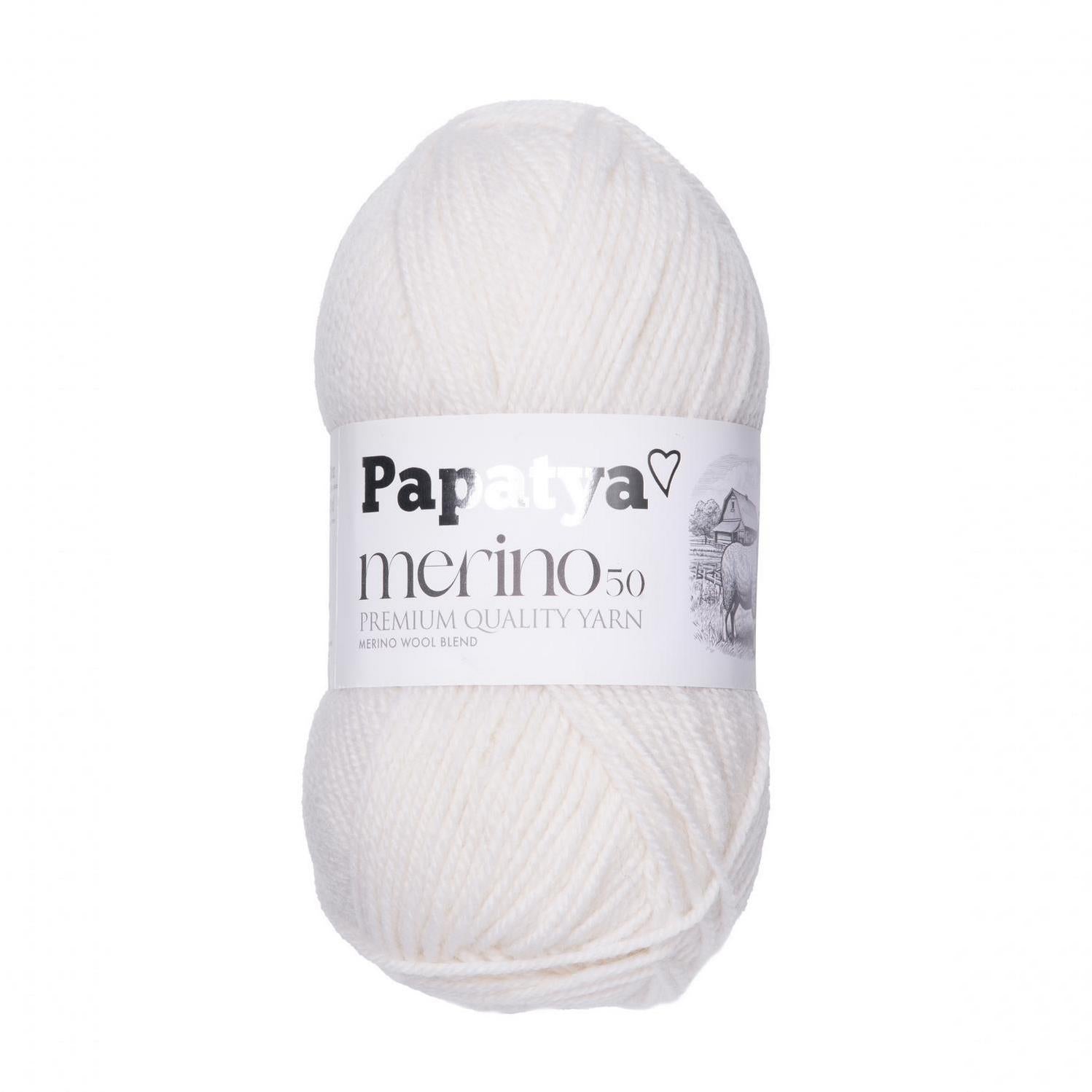 Włóczka - Papatya - Merino 50 - kol.1000